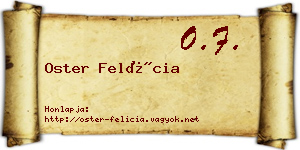 Oster Felícia névjegykártya